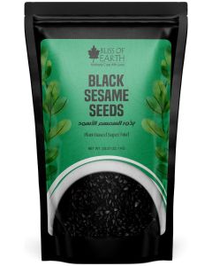 Bliss of Earth Black Sesame Seeds 1kg / Premium Unhulled Til Seeds / Calcium Rich Natural Superfood / Perfect for Baking Desserts Sushi Cooking & Toppings / Pure Raw Clean Seeds