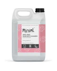 Antibacterial Surface Cleaner 5L Refill – Grapefruit Scented Multi-Purpose Disinfectant, Natural Plant-Based, Vegan & Cruelty-Free Anti-Bac Cleaning Formula Bulk Buy