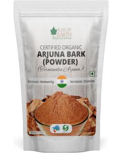Bliss of Earth Arjuna Bark Powder 100g Herbal Supplement for Heart Health and Organic Natural Cardiovascular Support
