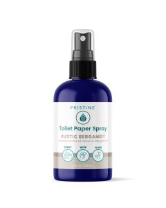 PRISTINE Toilet Paper Spray Instead of Wipes and Bidets Like Foam Alternative and Gel Alternatives to Wipes is a Refreshing Bidet Attachment Substitute Rustic Bergamot 4 fl oz