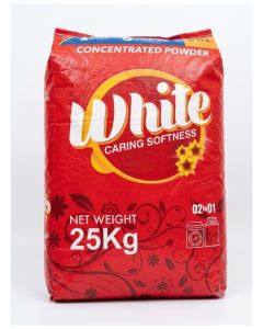 White 25KG Washing Powder Concentrated Detergent Powerful Stain Remover Gentle on Skin