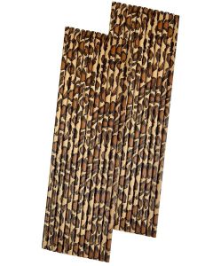 Leopard Print Paper Straws - Animal Print Straws - Safari Theme Party Supply - 50 Pack - Outside the Box Papers