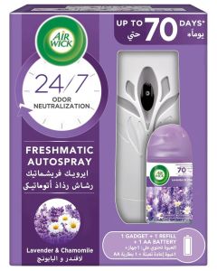 Air Wick Freshener Freshmatic Auto Spray, Lavender & Chamomile Scent, 250ml