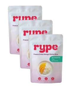 Pack of 3 - Rype Freeze Dried Mango Sticky Rice – Authentic Thai Dessert Snack Bundle