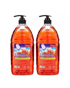 Loyal Dishwashing Liquid with Pomegranate Fragrance Red Color- 2X2Ltr