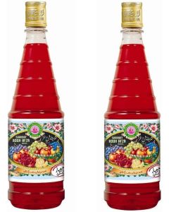 Hamdard Rooh Afza Sharbat Syrup, Rose, 800ml (Pack of 2)