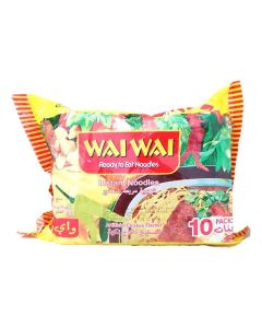 Wai Wai Chicken Flavor Brown Instant Noodles, 75 Gm Pack Of 10