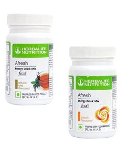 Herbalife Afresh Energy Drink Mix - Tulsi & Peach Flavor (50g)