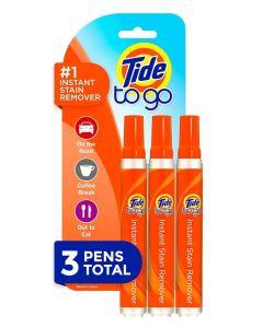 To Go Instant Stain Remover Pen, Portable & Travel-Friendly, 3 Count