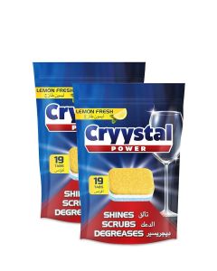 Dishwasher Tablets Lemon Fresh 19 Tabs Pack of 2