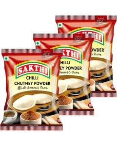 Sakthi Chilli Chutney Powder / Idli Milakai Podi - 100g Pack of 3 - Delicious & Spicy Chutney Powder