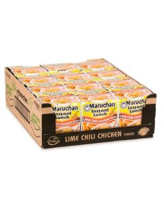 Maruchan Instant Lunch Ramen Noodles Lime Chili Chicken Flavor JapaneseStyle Instant Noodle Soup Easy Meal Ready in 3 Minutes 225 Oz 12 Pack