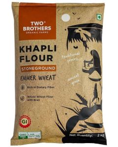 Khapli Wheat Flour (2 kg) High Dietary Fiber for Easy Digestion
