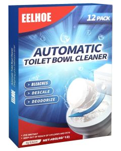 Toilet Bowl Cleaner, Automatic Toilet Bowl Cleaners with Bleach, Durable Toilet Tank Cleaners with Sustained-Release Technology, Household Toilet Cleaners with Easy Operation - 12 PACK