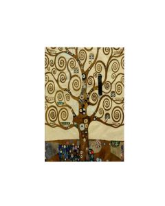 3D Rose The Tree of Life 1909 by Gustav KlimtStylish BranchesBrownFine Art Deco Swirls Towel 15 x 22