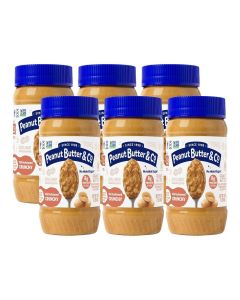 Peanut Butter & Co. Old Fashioned Crunchy Peanut Butter, Non-GMO Project Verified, No Sugar Added, Gluten Free, Vegan, 16 Ounce (Pack of 6)