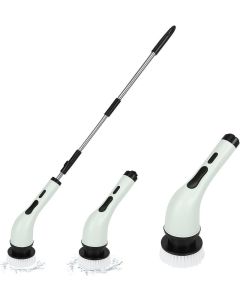 Electric Spin Cleaning Brush 350 RPM with 3 Brush Heads for Bathroom Tiles and Toilet