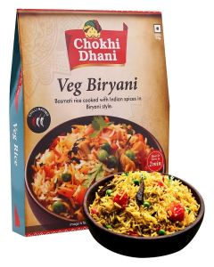 Veg Biryani 250 gm / Ready to Eat Meals / Just Heat & Eat / Microwave / Stove Top or Hot Water / Ready in 2 Minutes
