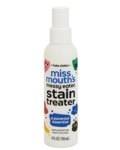 Miss Mouth's General Purpose Stain Remover Spray 118ml Compact Travel Friendly Cleaner For Baby Clothes School Uniforms Table Linens Upholstery And Everyday Fabric Care