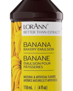 LorAnn Oils Banana Bakery Emulsion - 118 mL (4 fl oz) - Ideal for Cakes, Cookies & Desserts