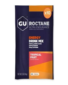 GU Energy Roctane Ultra Endurance Energy Drink Mix, 10 Single-Serving Packets, Tropical Fruit (123130)