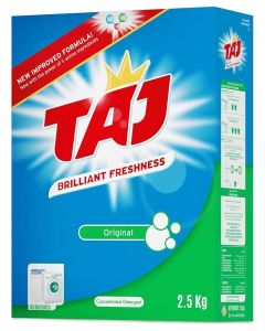 TAJ 2IN1 Green Detergent Powder 2.5kg Special Offer Strong Stain Removal Laundry Wash