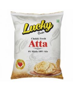 Lucky Grain Chakki Fresh Atta Zero Maida 100% Atta- 1kg