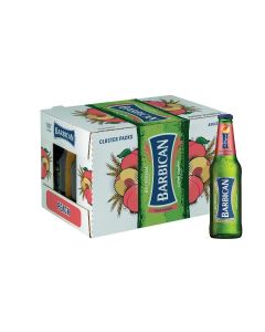 Barbican Peach Flavoured Non Alcoholic Malt 330ml in Glass Bottle x 24 Pack