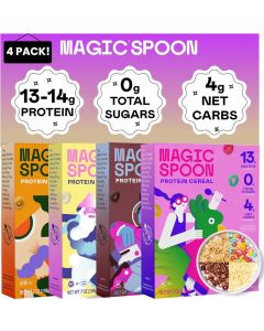 Magic Spoon Cereal Variety Pack - High Protein, Keto & Low Carb, Gluten & Grain Free, 4 Boxes of 7oz Each