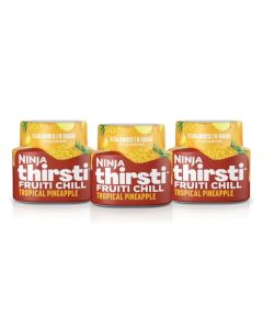 Ninja Thirsti Flavored Water Drops FRUITI CHILL Tropical Pineapple Bold Fruit Flavor Sparkling or Still Zero Calories Zero Sugar Makes 17 12oz drinks 3 Pack WCFTRCCAM