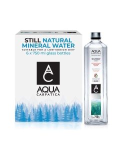 Aqua Carpatica Natural Mineral Water 750ml Pack of 6 / Low Sodium / Premium Imported Water