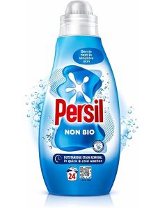 Persil Non Bio Laundry Liquid 648ml 24 Washes, Concentrated Washing Detergent for Sensitive Skin, Tough Stain Removal, Floral Scent