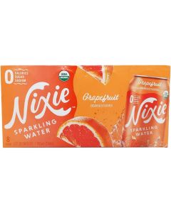 Nixie Sparkling Water - Organic Grapefruit Flavor - 8 Cans of 12 Fl Oz Each