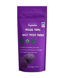 Orgnisulmte Original Purple Sweet Potato Powder 100% Pure Natural Premium Purple Yam Powder for Food Coloring No GMO Vegan Friendly 5.64Oz(160g)