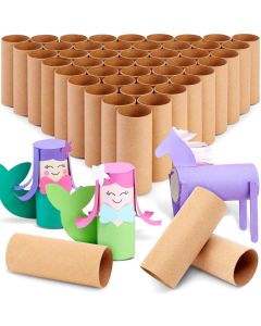 Bright Creations Toilet Paper Rolls for Crafts 16 x 4 In Brown Pack of 48 Cardboard Tubes Craft Tubes for DIY Projects Classroom Activities Scrapbooking