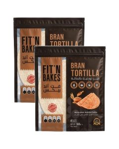 FIT 'N Bakes Bran Tortilla 360g Bread (Bran) Bundle