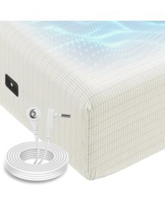 HYPREST Grounding Sheets King Deep Pocket 16 inches 90 Cotton 10 Silver Fiber Infused Earthing Sheets Grounding Well Bed Sheets for Improved Sleep Pain Relief