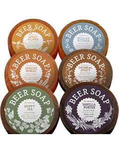 Swag Brewery BEER SOAP 6-PACK - All Natural + Made in USA - Actually Smells Good! Perfect Craft Beer Gift Set for Beer Lovers, Guy Gift, Man Cave Gift, Drinking Gift