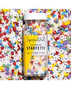Supernatural Rainbow Starfetti Natural Star Sprinkles No Artificial Dyes Soy Free Gluten Free Vegan 3oz