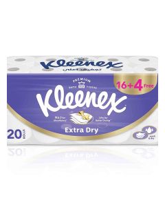 Extra Dry Toilet Tissue Paper, 3 PLY, 20 Rolls x 140 Sheets, Embossed Bathroom Tissue with Superior Absorbency