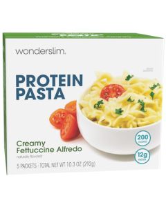 WonderSlim Protein Pasta Creamy Fettuccini Alfredo 12g Protein 200 Calories 5ct