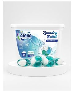 All-In-One Laundry Bullet – Ocean Breeze / Stain Removal Laundry Pods – 30 Washes (450g)