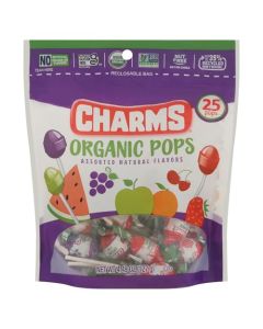 Charms Assorted Organic Pops 449 Ounce 25 Count