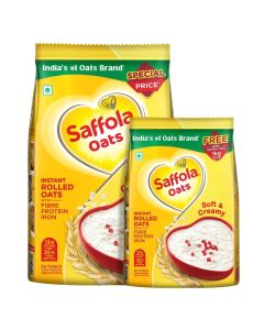 Oats 1kg with 300g Free Instant Rolled Soft & Creamy Power of Protein, Iron & Fibre Nutritious grain