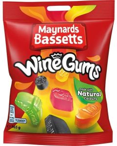 Maynards Bassetts Wine Gums Bag - 165g (Pack of 3)