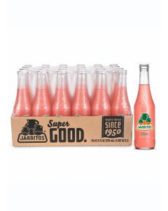 Guava Flavour Mexican Carbonated Soft Drink Soda in Glass Bottles, Tropical Fruity Fizzy Refreshing Beverage, 370 ml Each, Made in Mexico Since 1950, Case Pack of 24