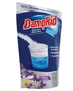 DampRid Moisture Absorber Refill Bag 42oz Lavender Vanilla - 10% More Absorbing Power / High-Capacity Humidity Controller & Odor Eliminator for Closet, Bathroom & Laundry Room Freshness