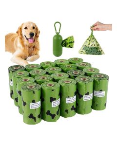 20Rolls-300pcs Dog Poop Bags Pet Dog Supplies for Dogs include 1pcs Green Adjustable Dispenser，Extra Thick and Strong, 100% Leak Proof, Biodegradable Waste Bag