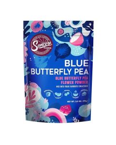 Suncore Foods Blue Butterfly Pea Powder Blue Food Coloring Powder GlutenFree NonGMO 35oz 1 Pack
