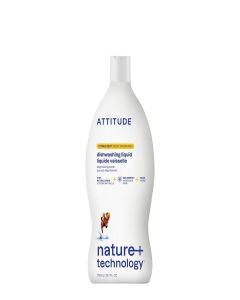 ATTITUDE Dish Soap, EWG Verified, Plant-Based & Vegan Dishwashing Liquid, Naturally Derived, Citrus Zest, 23.7 Fl Oz
